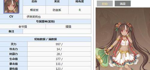 解析以食之契约堕神属性数值——哪些属性值是最重要的？