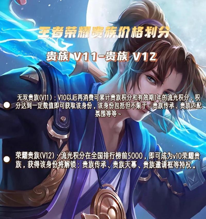 王者荣耀贵族等级的费用是多少？