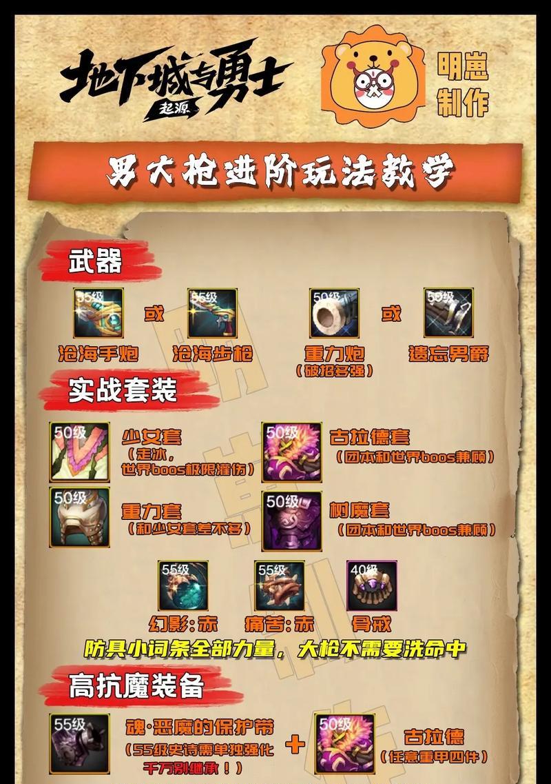 手游男大枪什么装备？男大枪的推荐装备有哪些？