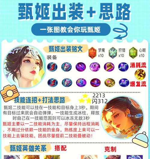 王者荣耀中甄姬的玩法是什么？技能如何使用？