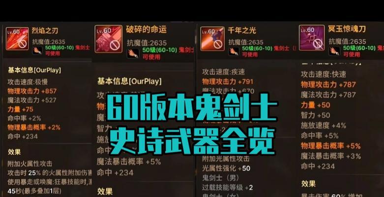 dnf变革之刃属性如何？与哪些武器相比？