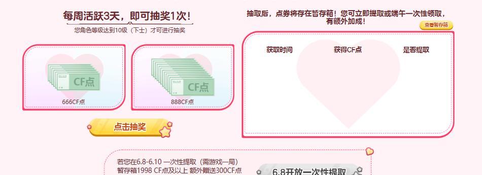 cf周边活动抽奖流程是什么？