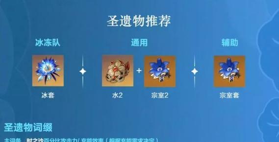 原神北斗副C圣遗物全面解析（探讨北斗副C圣遗物的最佳搭配和效果）