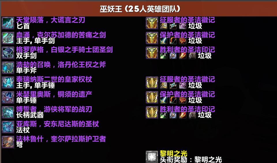 魔兽世界：H巫妖王最累专精，全程都要干杂活，掉落列表无一BIS装