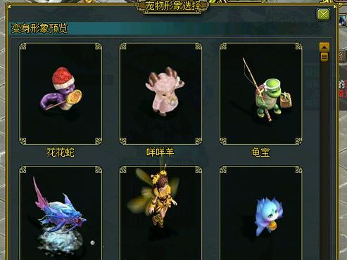 问道如何将人物外观转化为宠物？
