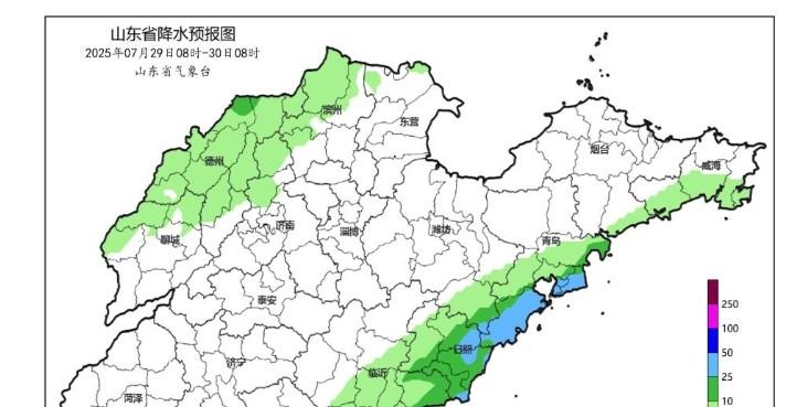 山东省！明天7月28号，新一轮降雨中心已定，中雨大雨分布如下！